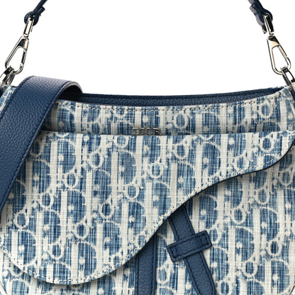 Christian Dior Denim Oblique Soft Saddle Bag Blue 7 of 10
