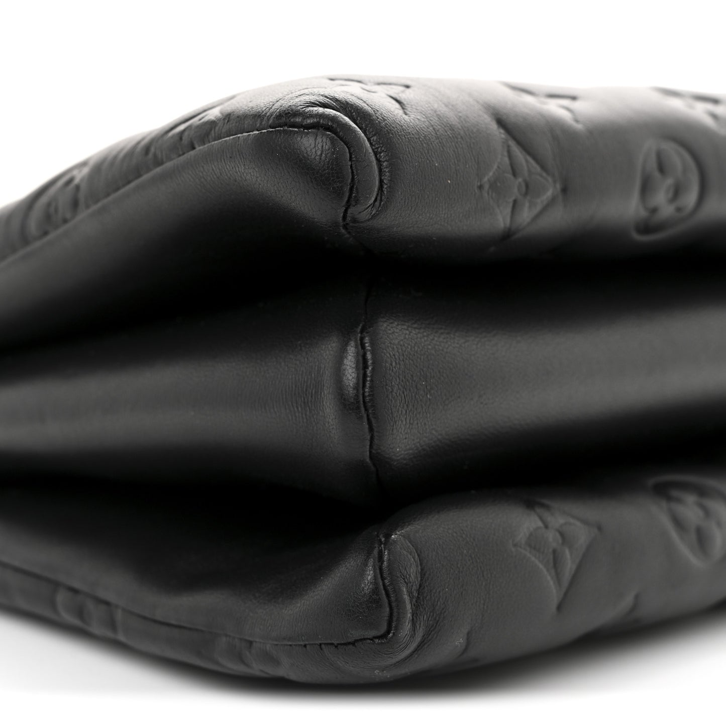 Lambskin Embossed Monogram Coussin PM Black