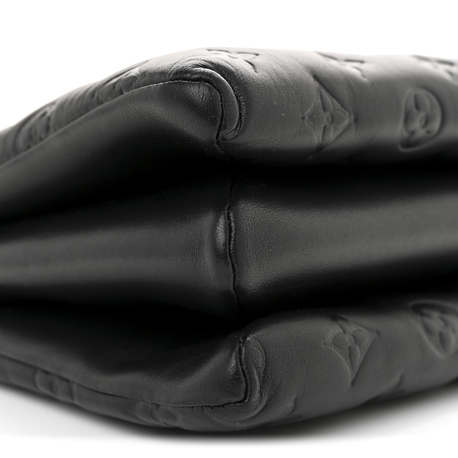 Louis Vuitton Lambskin Embossed Monogram Coussin PM Black 9 of 10