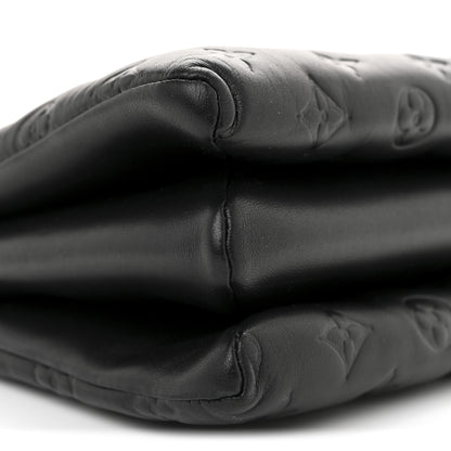 Louis Vuitton Lambskin Embossed Monogram Coussin PM Black 9 of 10
