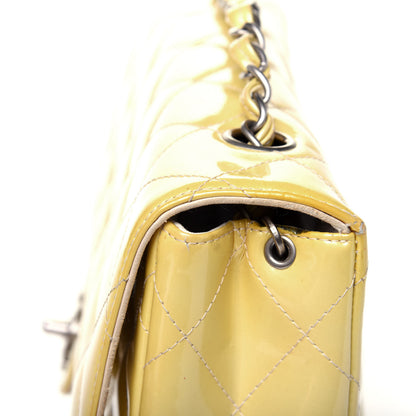 Chanel Patent Quilted Medium Single Flap Yellow 27 of 28