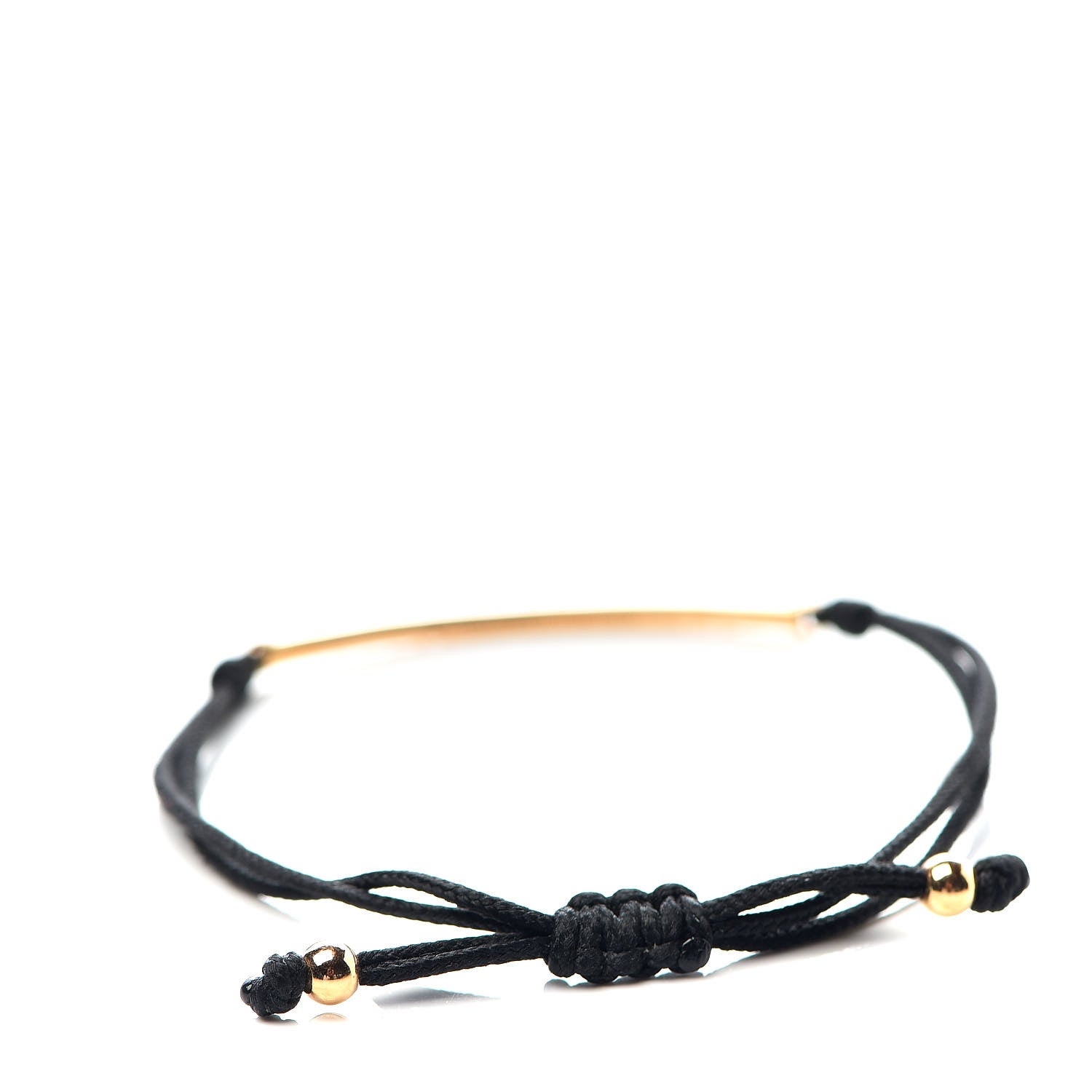 Tiffany 18K Rose Gold Pink Sapphire Metro Bar Cord Bracelet 2 of 4