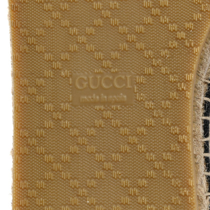 Gucci Monogram Miro Soft Calfskin Mens Espadrilles 9 Blue Black 9 of 9