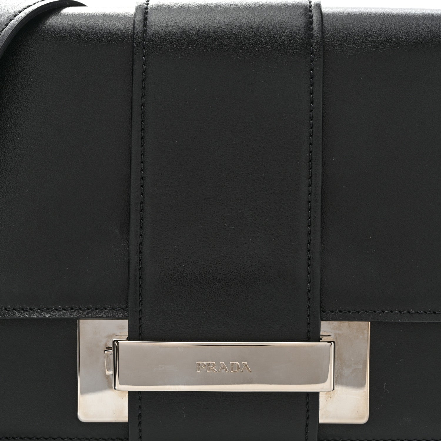 Prada City Calfskin Ribbon Bag Black 8 of 11