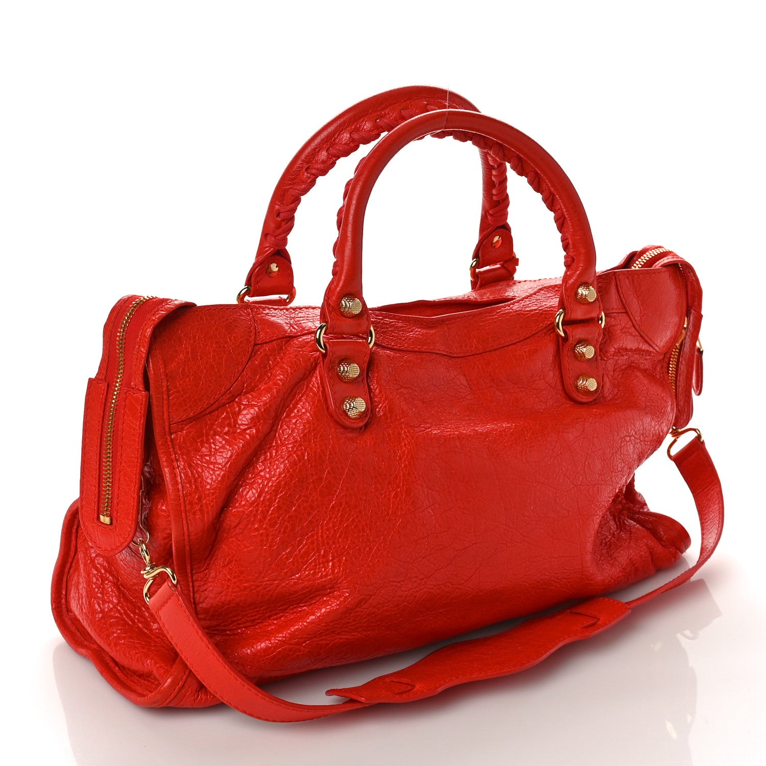 Balenciaga Agneau Giant 12 Gold Hardware City Rouge Cardinal 2 of 8