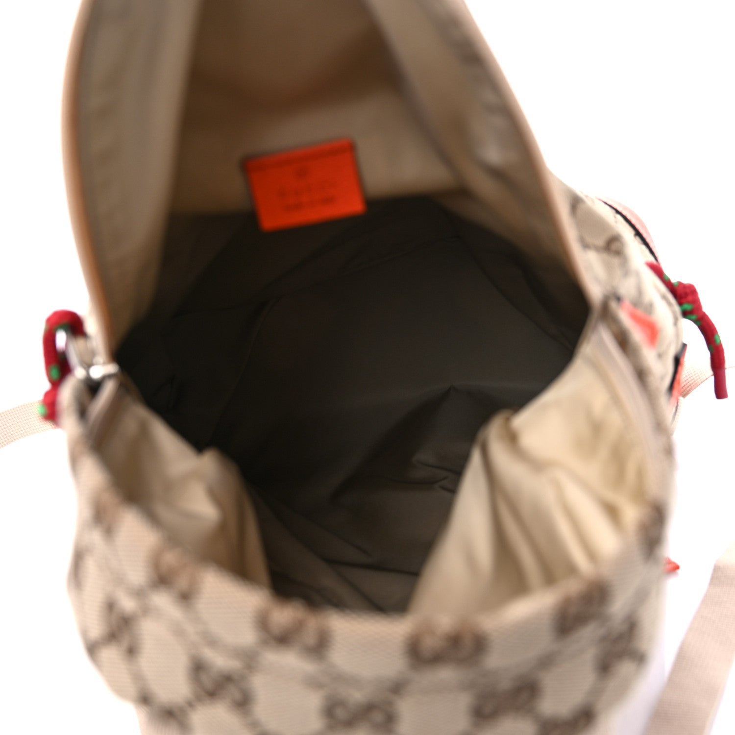 Gucci X THE NORTH FACE Monogram Textured Dollar Calfskin Embroidered Beige Ebony Mystic White Deep Orange 5 of 10