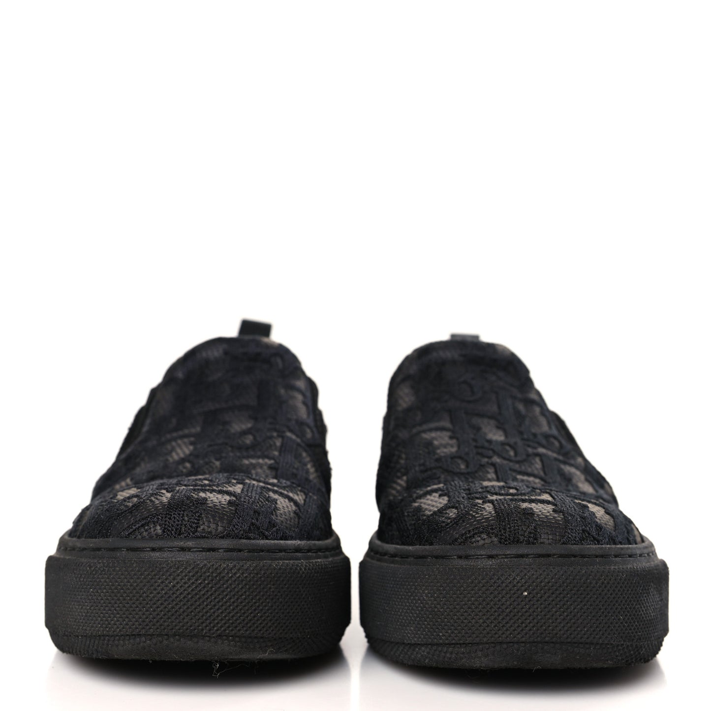 Shiny Technical Fabric Oblique Embroidered Womens Solar Slip On Sneakers 35.5 Black