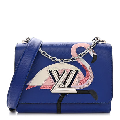 Louis Vuitton Epi Flamingo Twist Shoulder Bag MM Blue 1 of 10