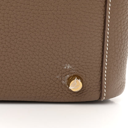 Hermes Taurillon Clemence Lindy 26 Etoupe 10 of 10