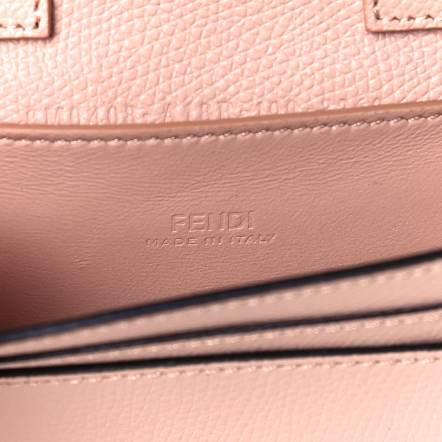 Vitello Cruise F is Fendi Geometric Flap Wallet on Chain Light Rose