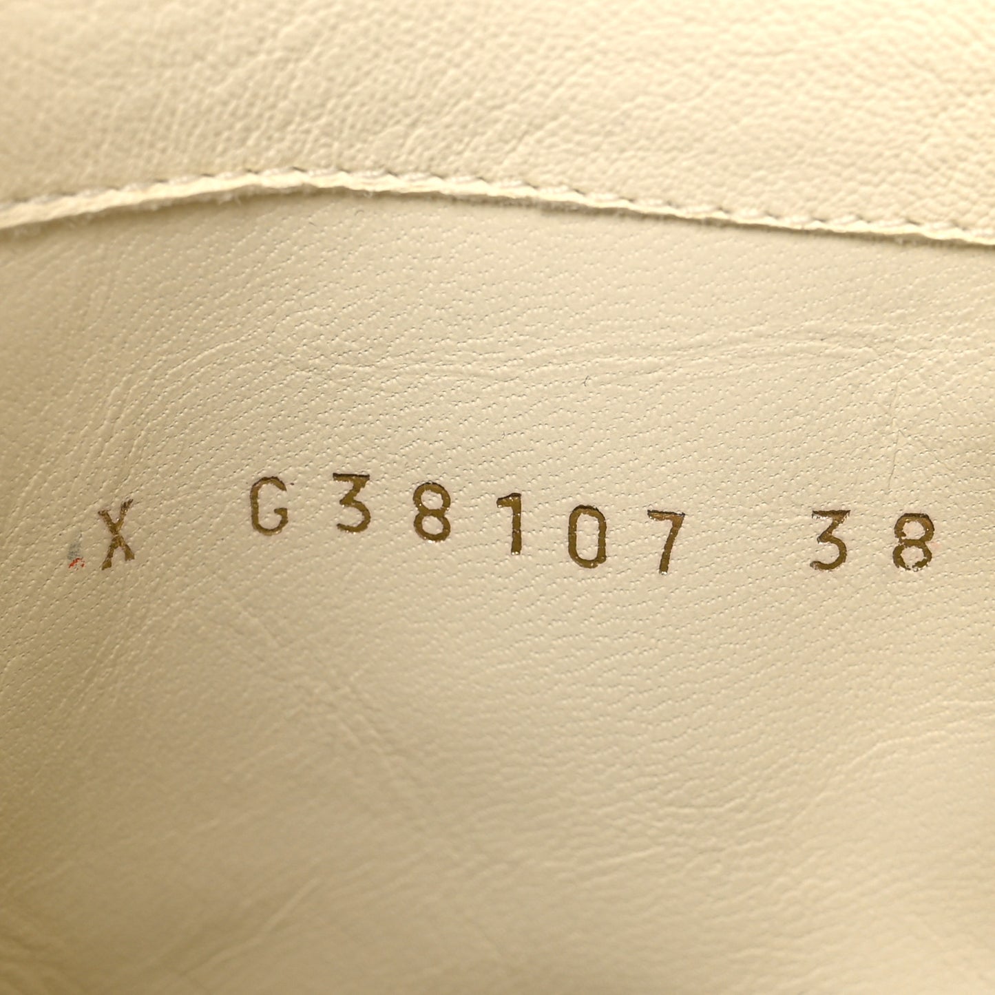 Shearling Sheepskin High Boots 38 Ivory Black