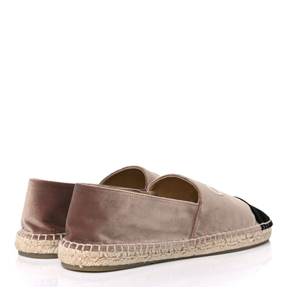 Chanel Velvet Logo Espadrilles 41 Beige Black 4 of 8