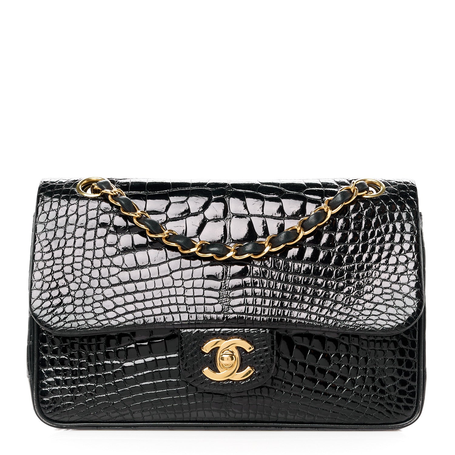 Chanel Alligator Small Double Flap Black 1 of 11