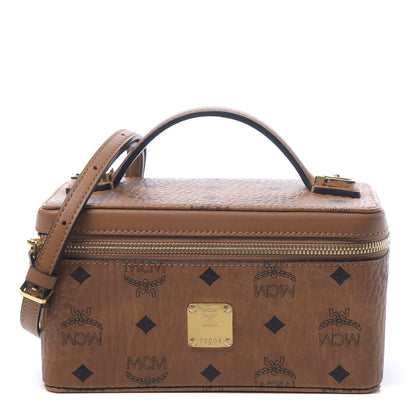 MCM Visetos Vanity Case Cognac 1 of 9