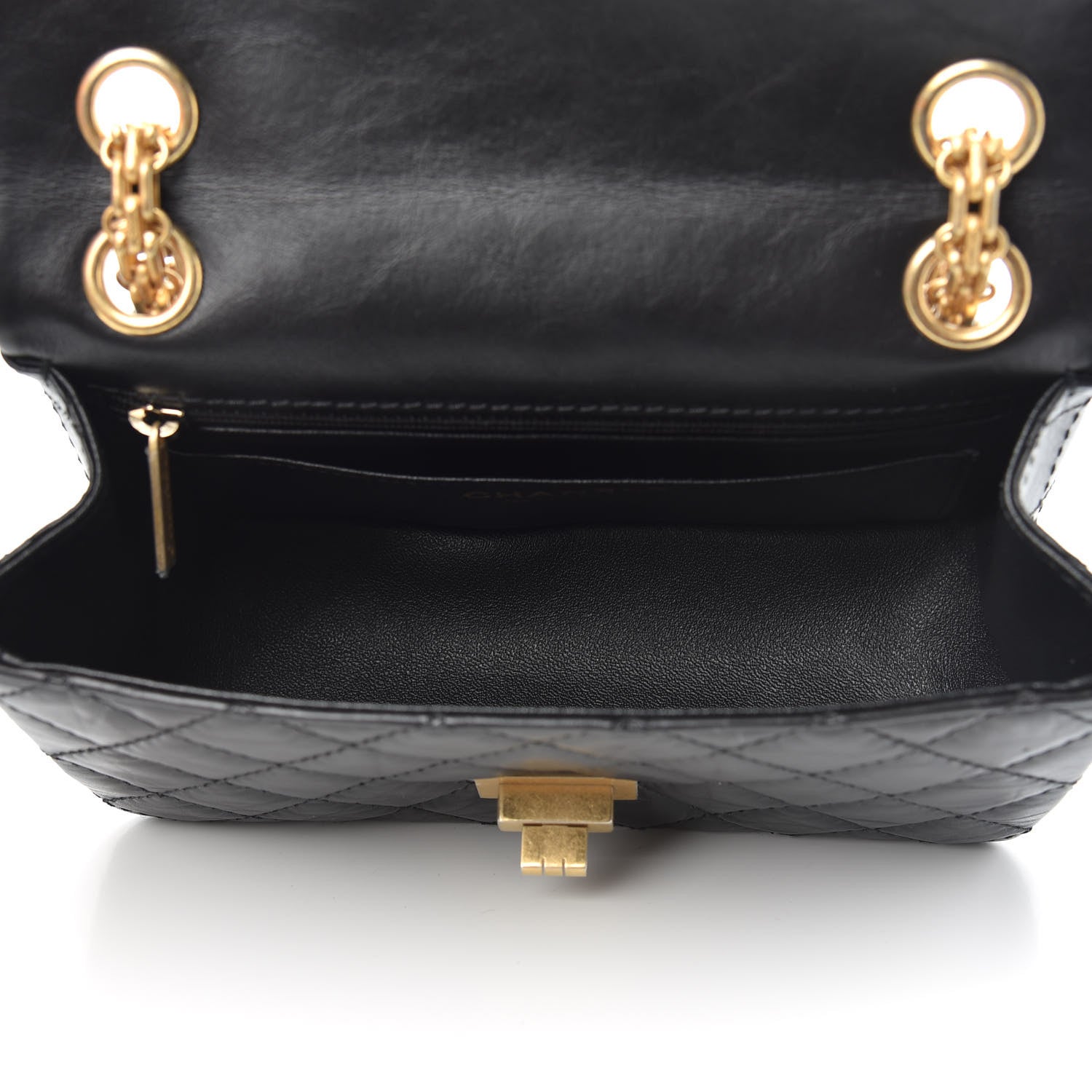 Chanel Aged Calfskin Quilted 2.55 Reissue Mini Flap Black 6 of 11