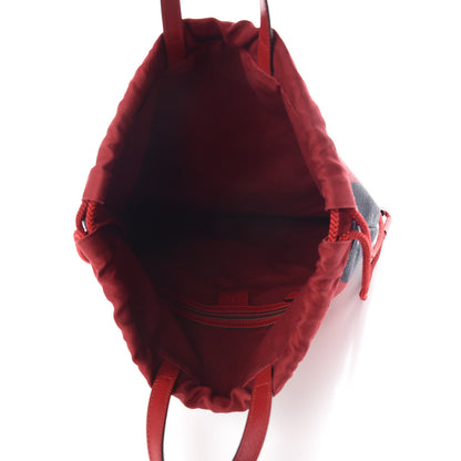 Gucci Canvas Logo Sylvie Stripe Drawstring Backpack Red 8 of 10