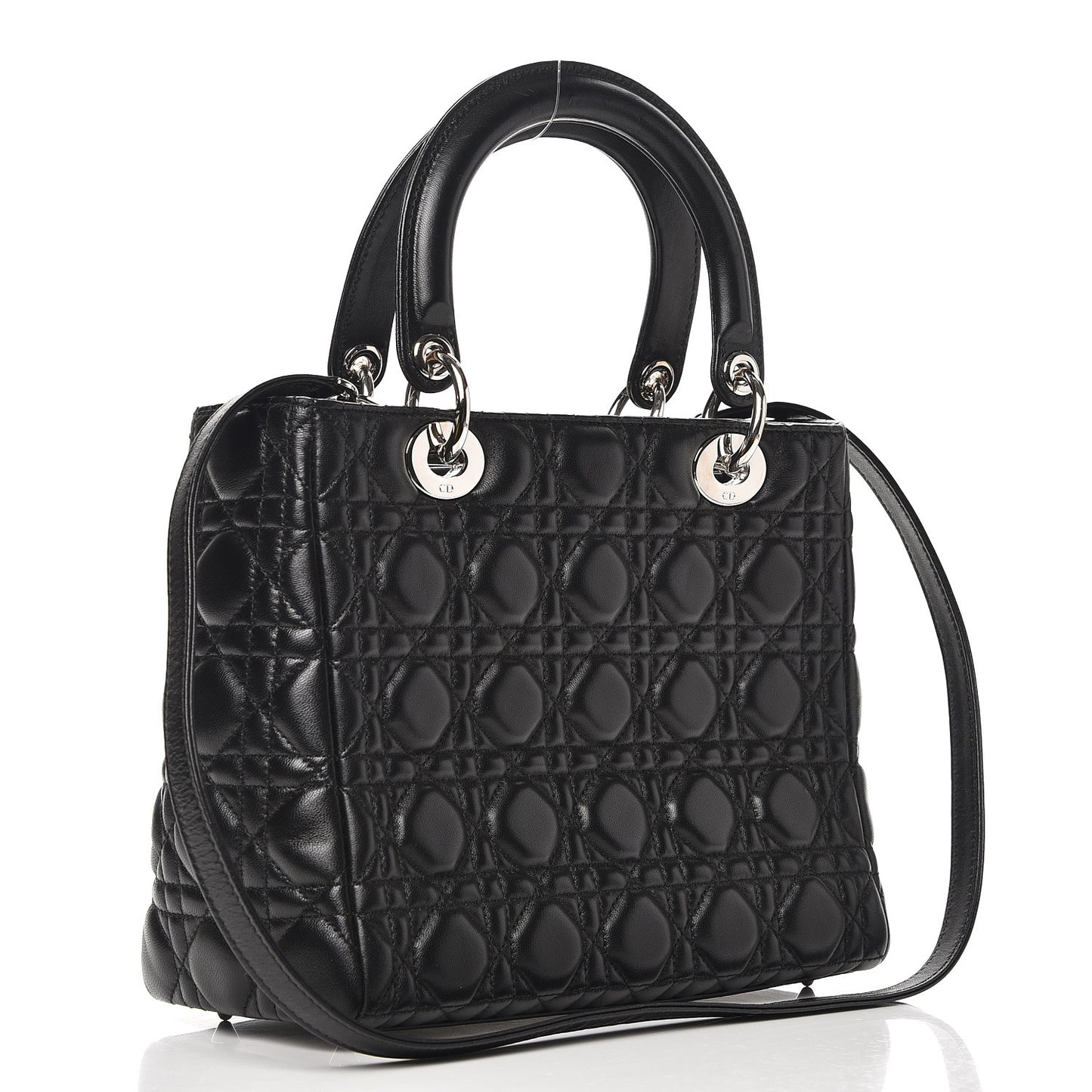 Lambskin Cannage Medium Lady Dior Black