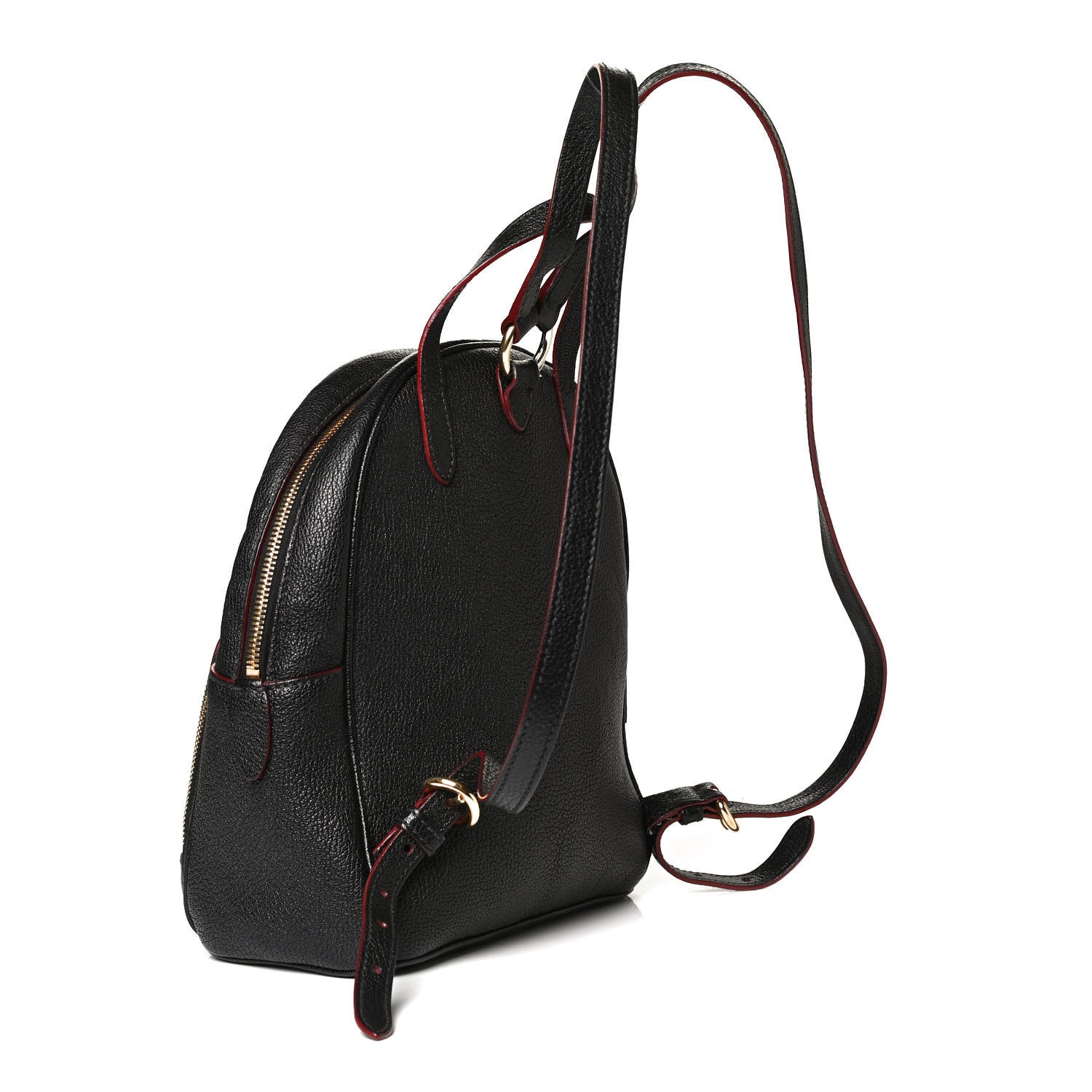 Miu Miu Goatskin Madras Backpack Black 3 of 24