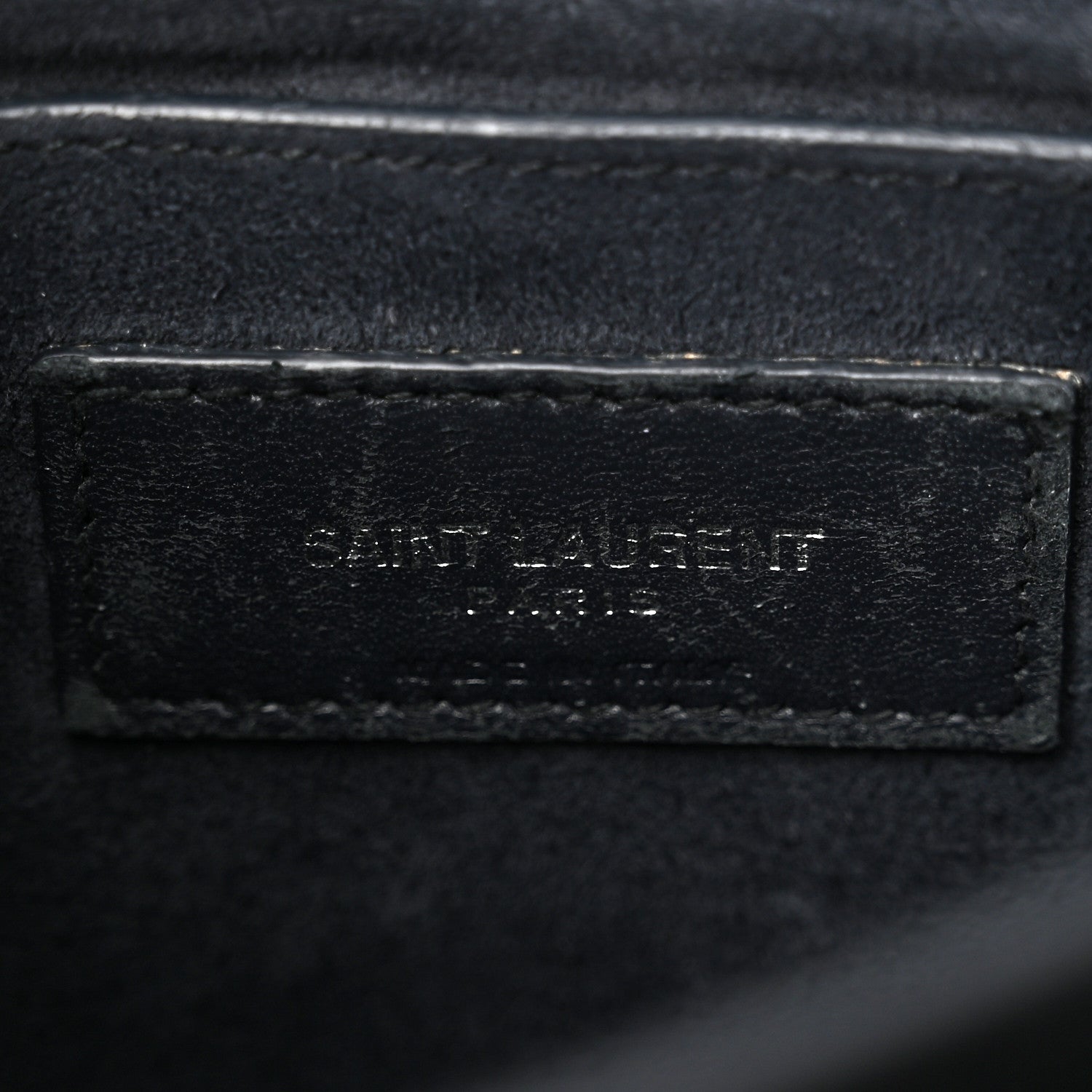 Saint Laurent Calfskin Crocodile Embossed Medium Monogram Sunset New Graphite 6 of 12