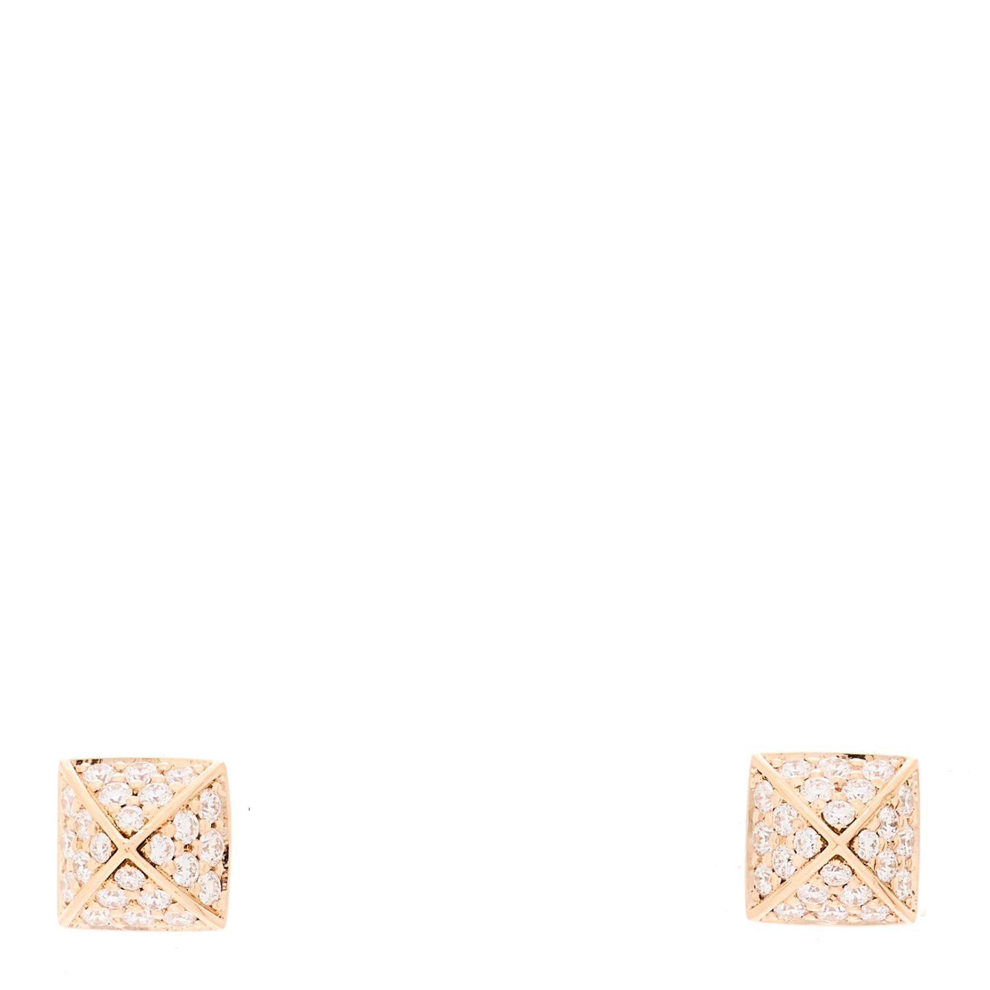 18K Rose Gold Diamond Clou d'H Stud Earrings