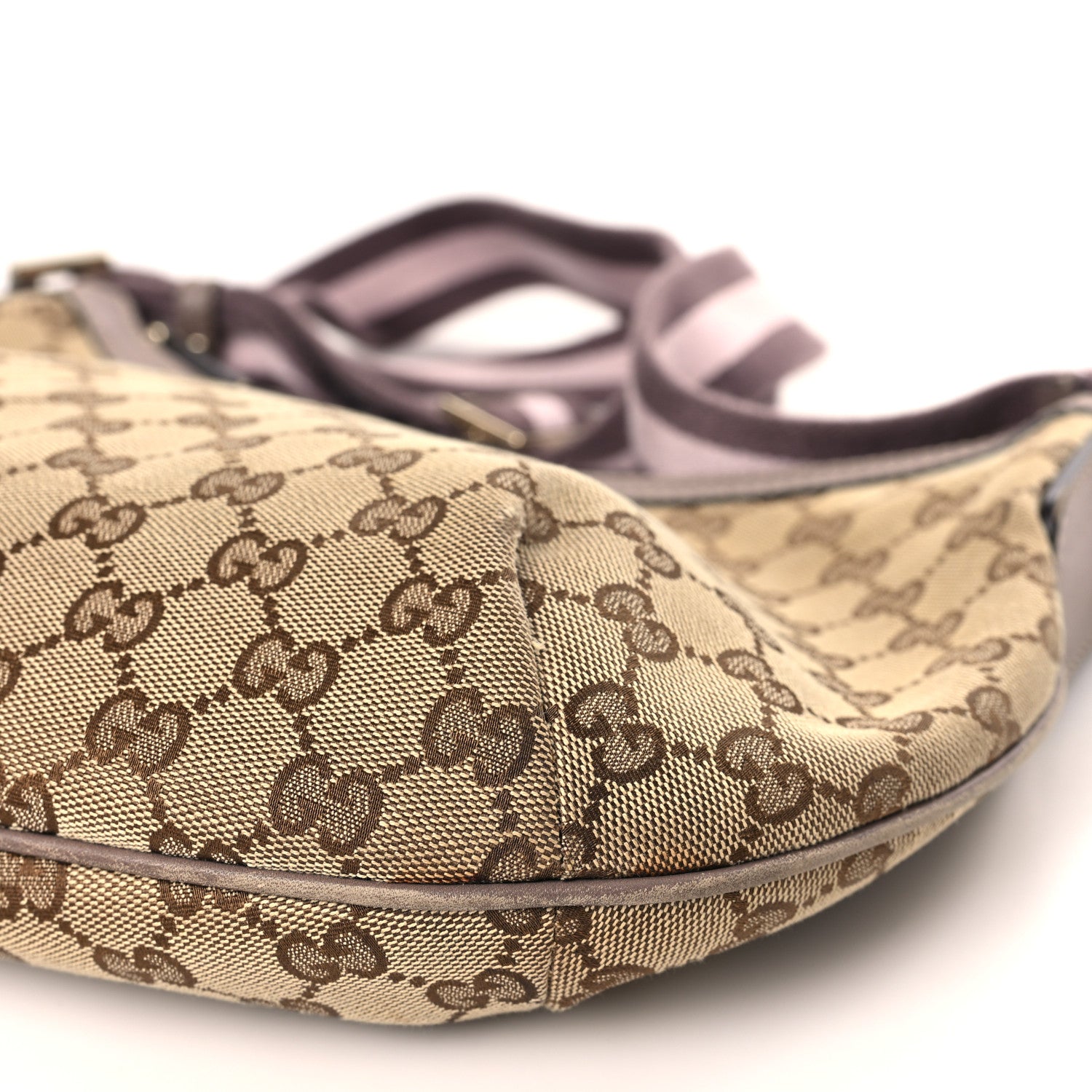 Gucci GG Plus Monogram Web Medium Half Moon Hobo Dark Brown 9 of 9