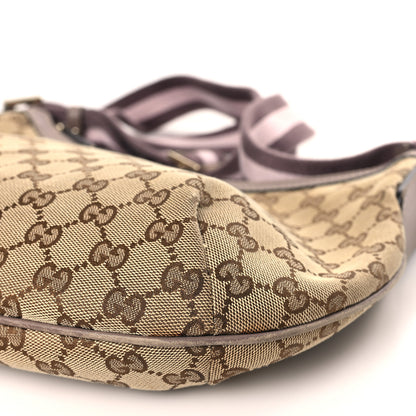 Gucci GG Plus Monogram Web Medium Half Moon Hobo Dark Brown 9 of 9