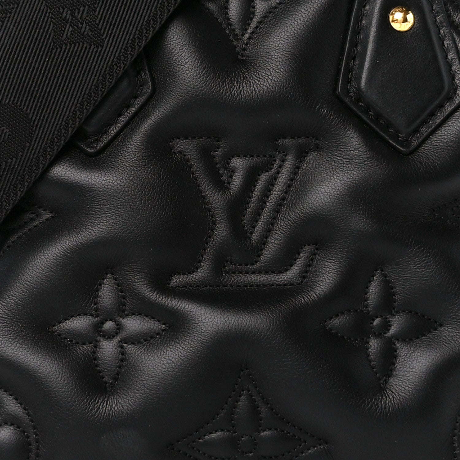 Louis Vuitton Calfskin Bubblegram Alma BB Black 7 of 9