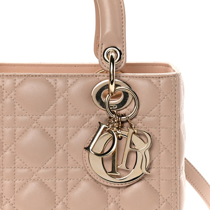 Christian Dior Lambskin Cannage Medium Lady Dior Rose Poudre 9 of 10