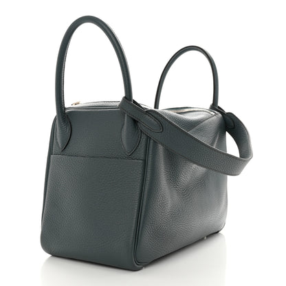 Hermes Taurillon Clemence Lindy 30 Bleu Orage 3 of 12