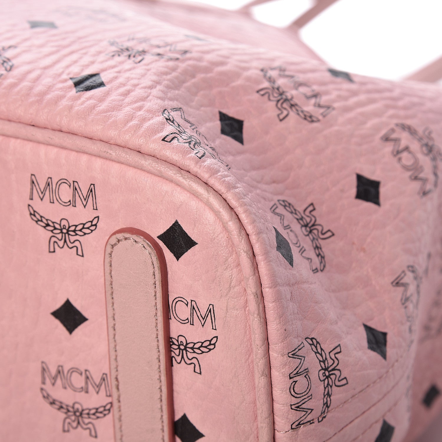 MCM Visetos Medium Liz Reversible Shopper Tote Soft Pink 15 of 21