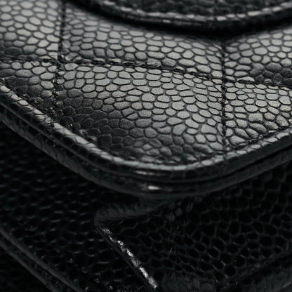 Chanel Caviar Quilted Wallet On Chain WOC Black 12 of 15
