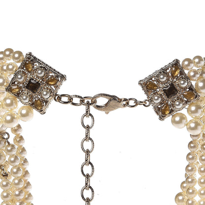 Chanel Pearl Gripoix Poured Glass CC Harness Gold 4 of 6