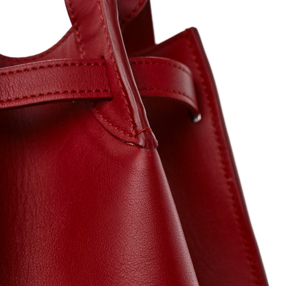 Celine Supple Grained Calfskin Big Bag Bucket Red 10 of 17