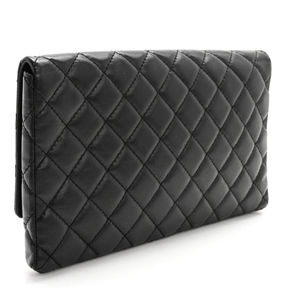 Chanel Aged Calfskin Quilted Reissue 2.55 Clutch Black 3 of 9