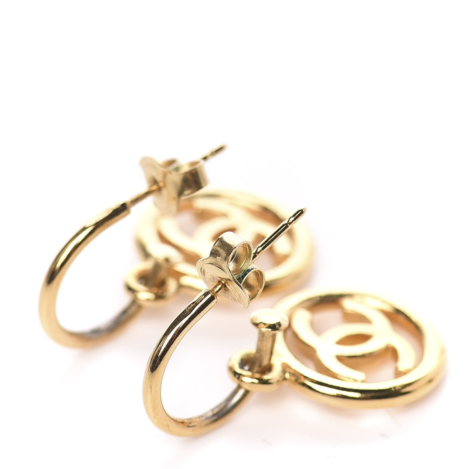 Chanel CC Drop Earrings Gold 3 of 4
