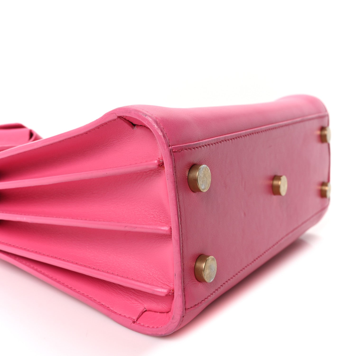 Saint Laurent Calfskin Nano Sac De Jour Lipstick Fuchsia 9 of 10