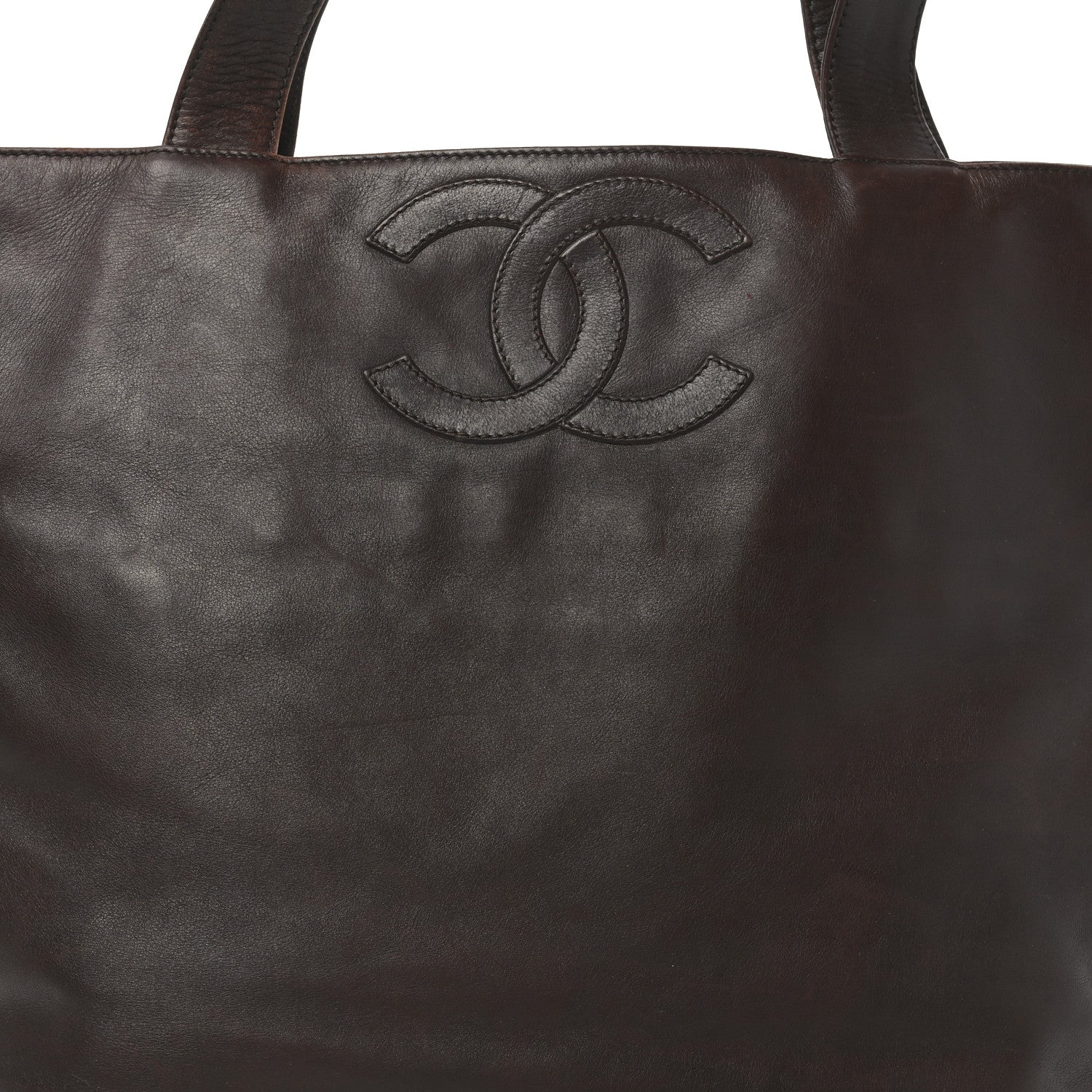 Chanel Calfskin CC Shoulder Bag Dark Brown 8 of 10