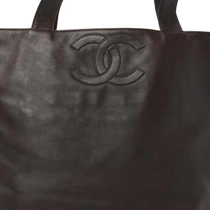 Chanel Calfskin CC Shoulder Bag Dark Brown 8 of 10