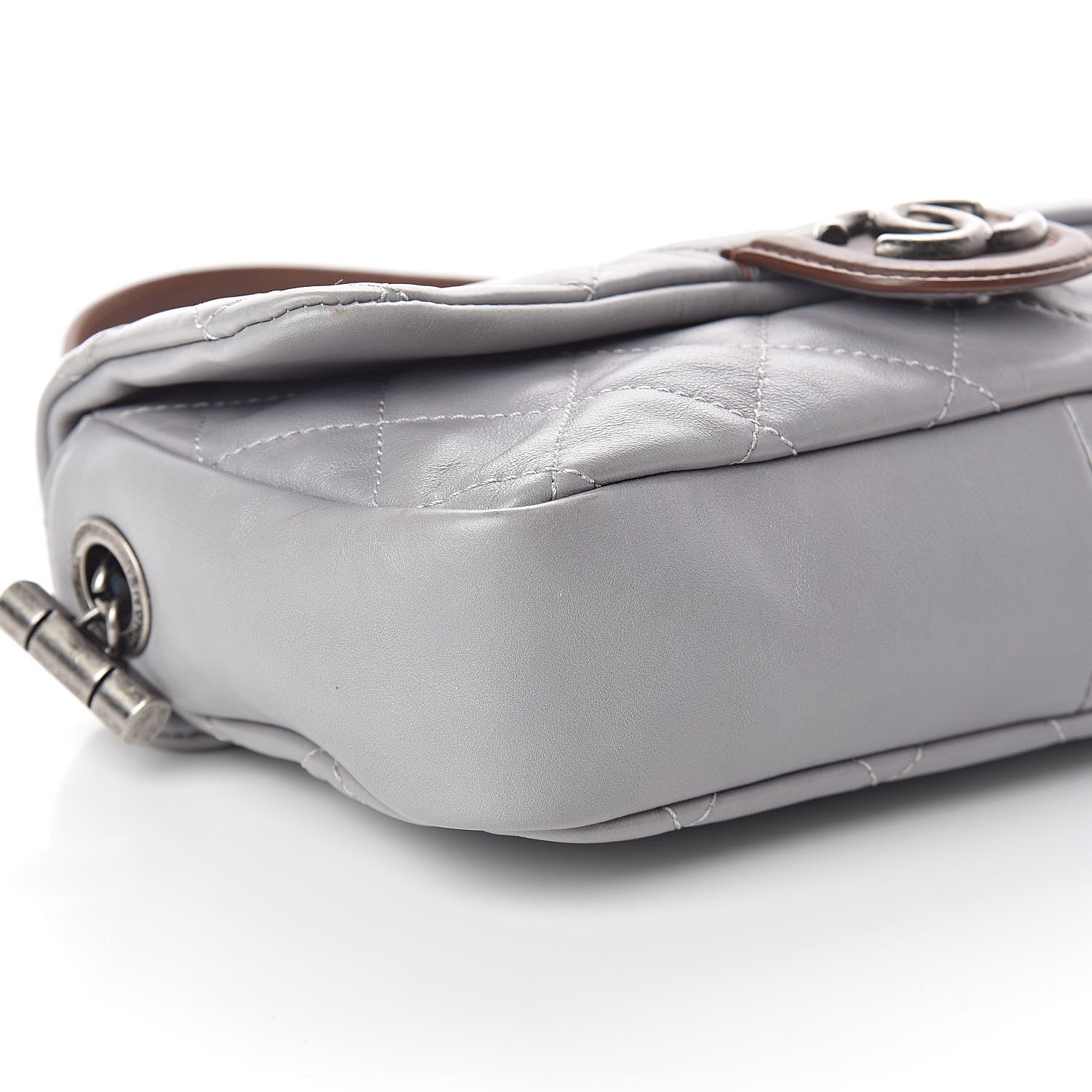 Chanel Calfskin Country Chic Flap Grey 9 of 10