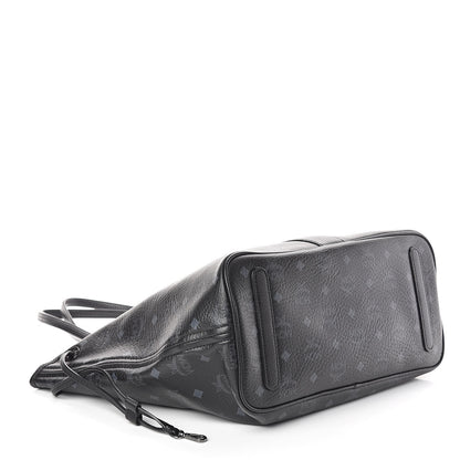 MCM Visetos Medium Liz Reversible Shopper Tote Black 7 of 15