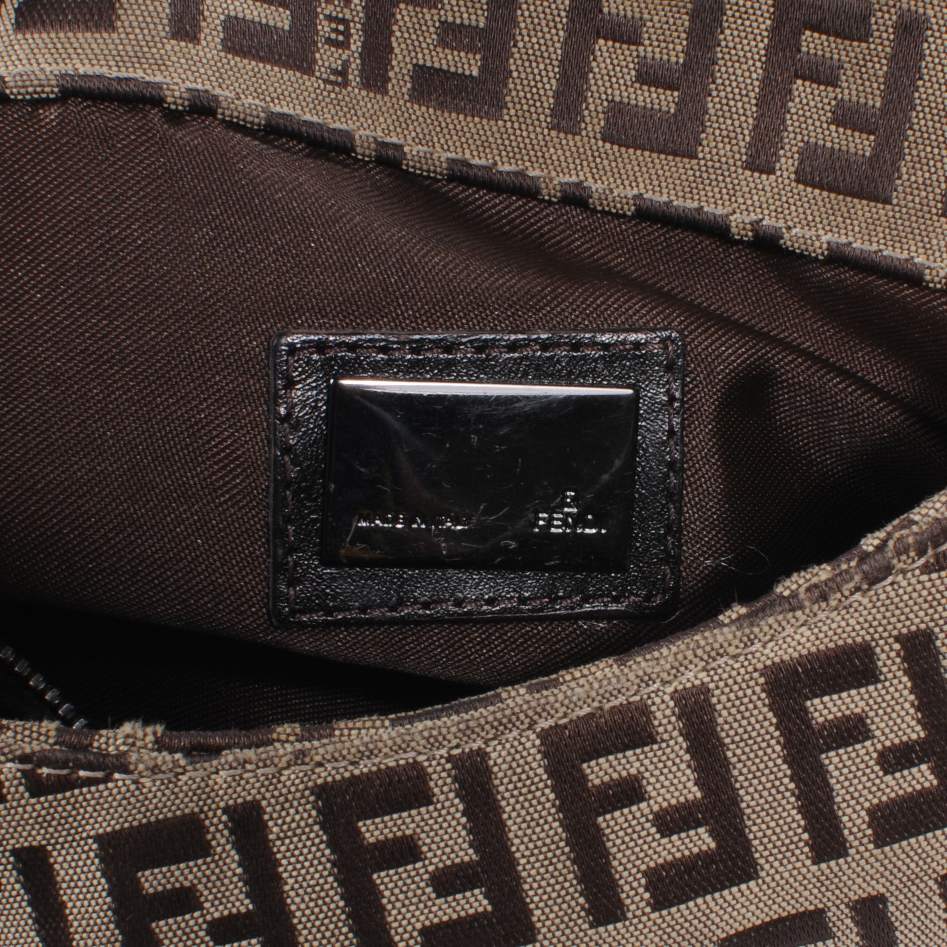Fendi Zucchino Small Hobo Tobacco 6 of 10