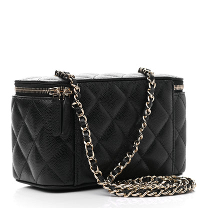 Chanel Caviar Quilted Small Vanity Case With Chain Black 3 of 7