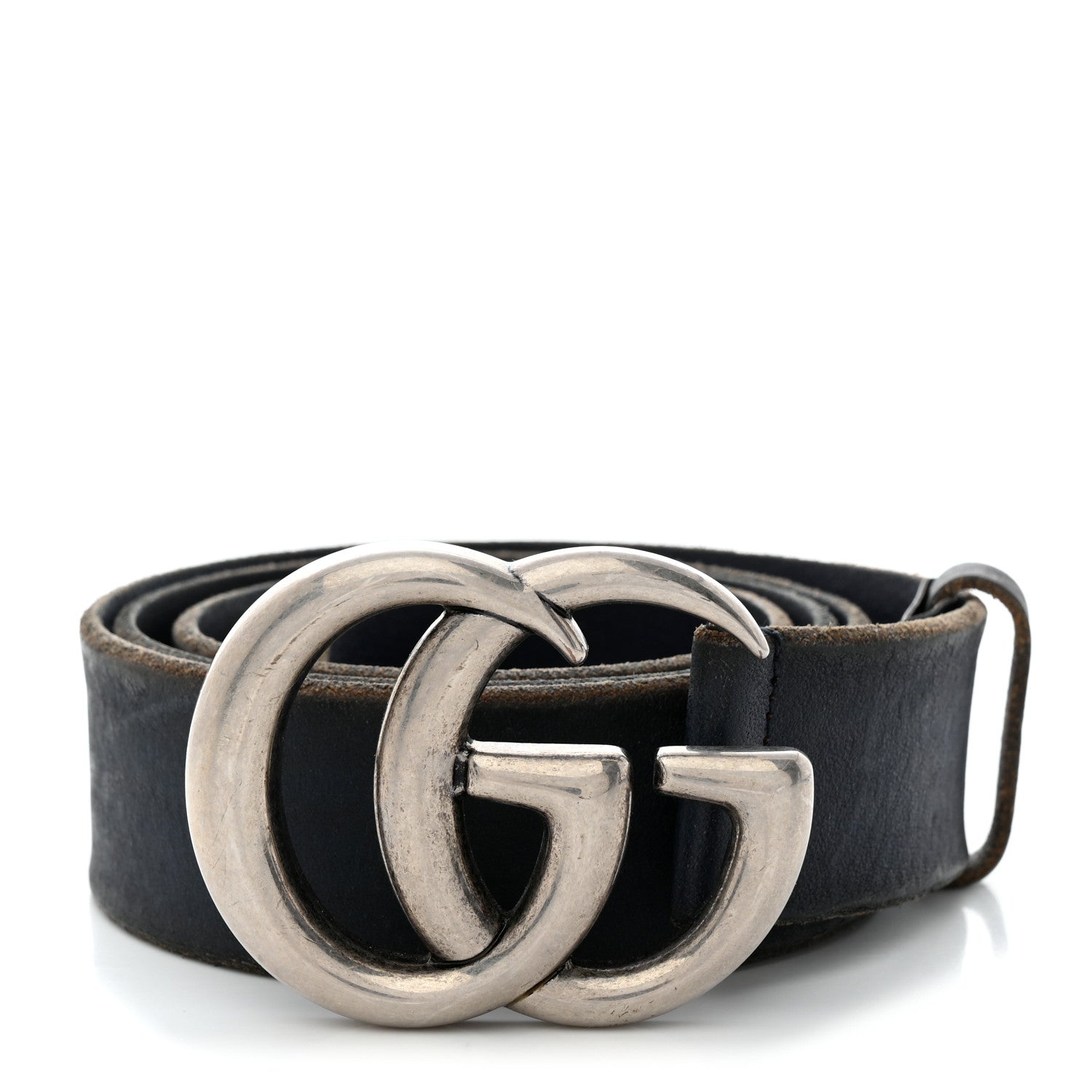 Gucci Cuoio Toscano Nickel Double Double G 40mm Belt 95 38 Blue 1 of 5