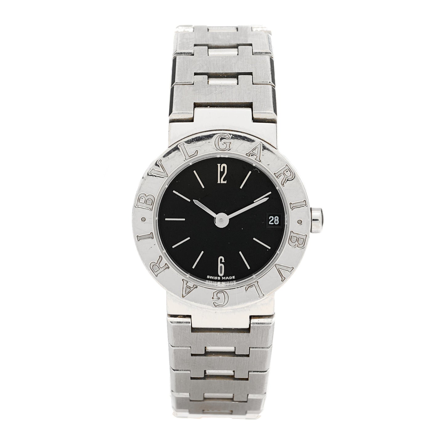 Stainless Steel 23mm Quartz Watch Black