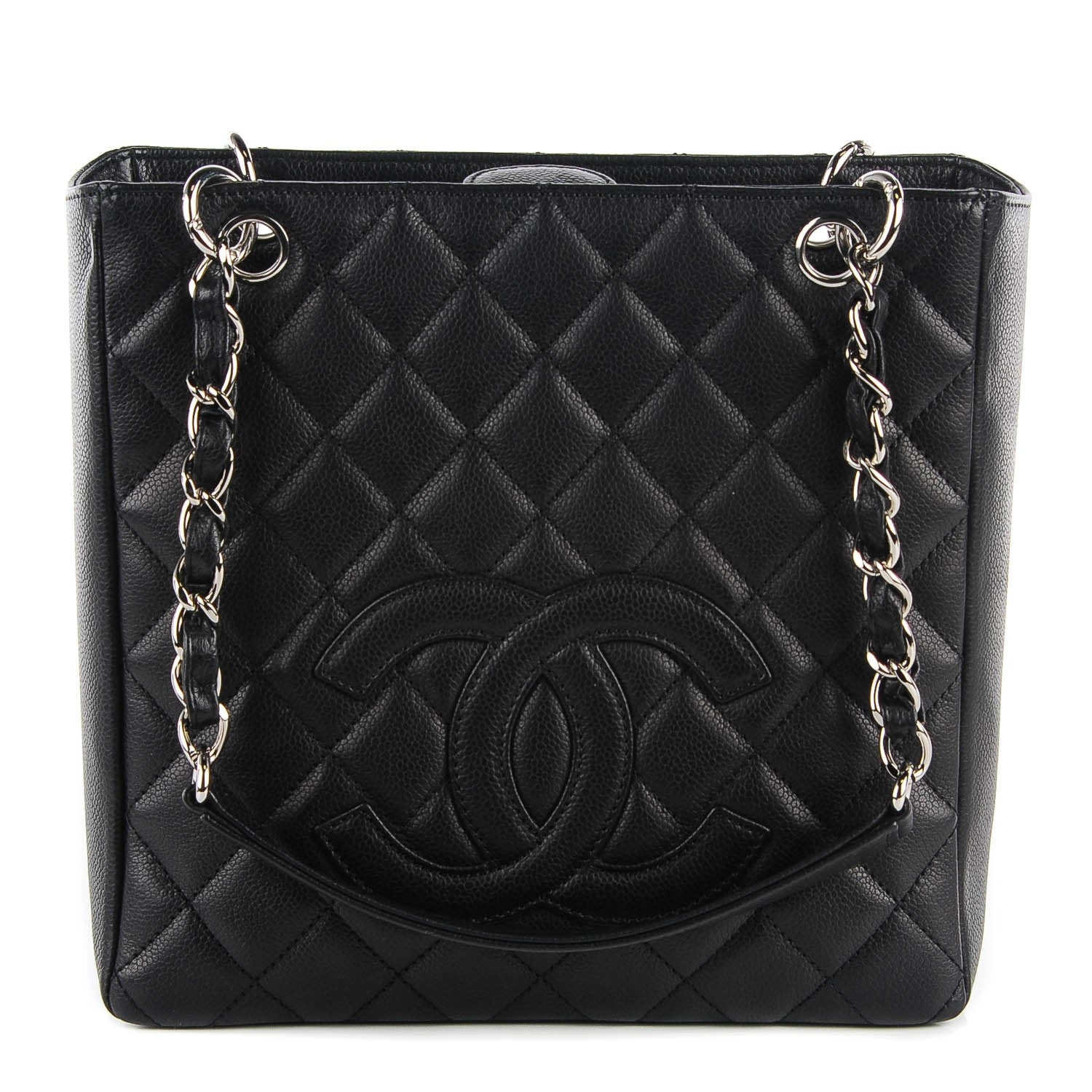 Chanel Caviar Quilted Petit Shopping Tote PST Black 1 of 6