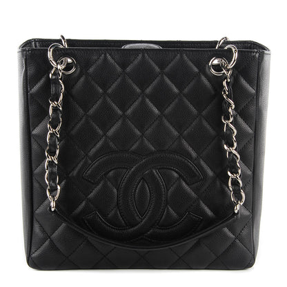 Chanel Caviar Quilted Petit Shopping Tote PST Black 1 of 6