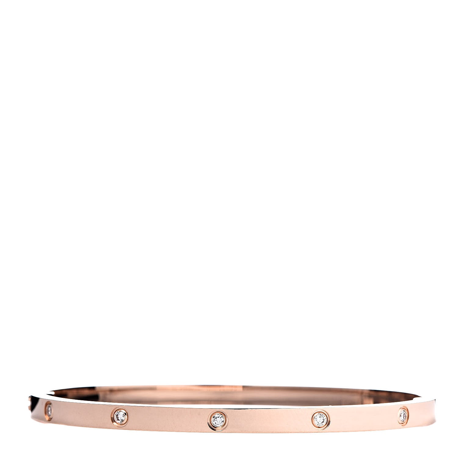 Cartier 18K Pink Gold 10 Diamond Small LOVE Bracelet 17 3 of 6