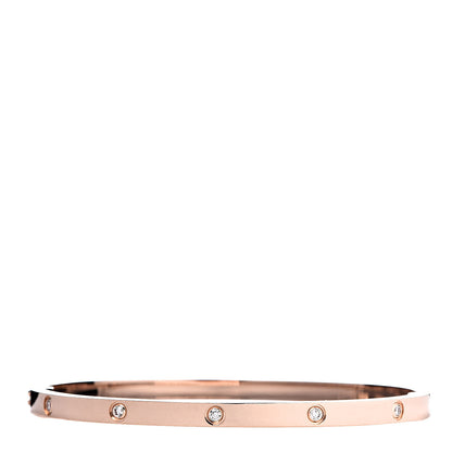 Cartier 18K Pink Gold 10 Diamond Small LOVE Bracelet 17 3 of 6