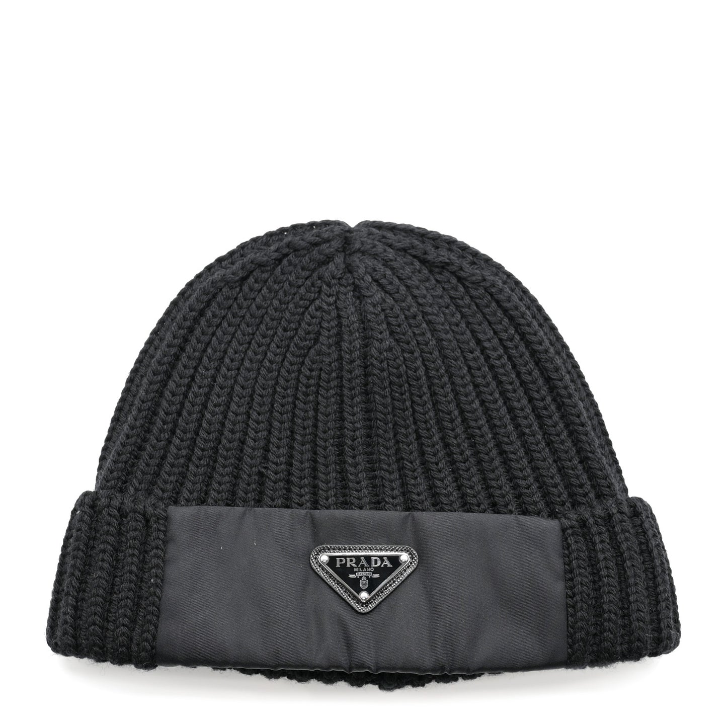 Wool Re-Nylon Beanie Hat M Black