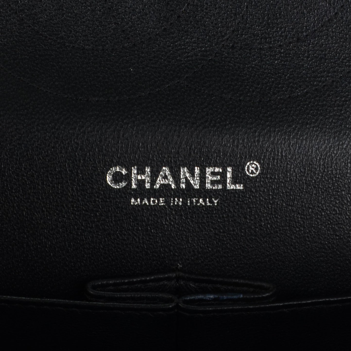 Patent Quilted Jumbo Double Flap Black